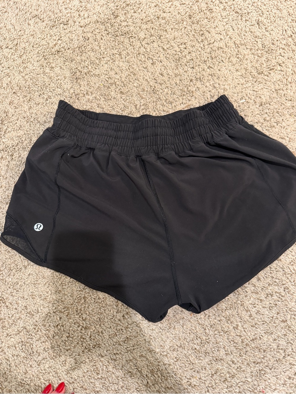 lululemon athletica Black Women's Athletic Shorts with Elastic Waist